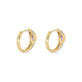 Stone and Strand 14K Yellow Gold Lavender Haze Pave Pink Amethyst Huggies Rear Image