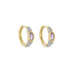 Stone and Strand 14K Yellow Gold Lavender Haze Pave Pink Amethyst Huggies Side Image