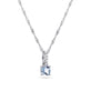 Stone and Strand 14K White Gold Le Bleu Aquamarine Cushion Cut Pendant Side Image