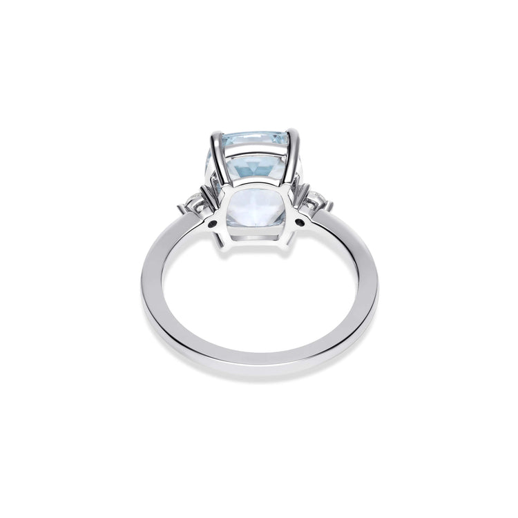 Stone and Strand 14K White Gold Le Bleu Aquamarine Diana Ring Rear Image