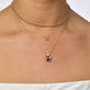 Image of 14K Yellow Gold Le Bleu Bijoux Door Knocker Necklace with Stone and Strand Necklaces