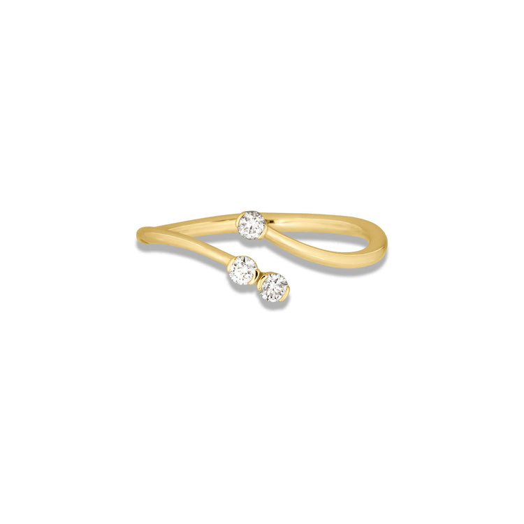Stone and Strand 14K Yellow Gold Little Diamond Hug Ring Front Image