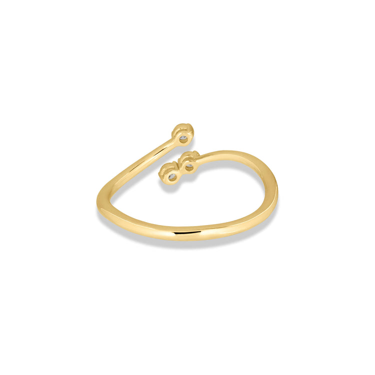 Stone and Strand 14K Yellow Gold Little Diamond Hug Ring Rear Image