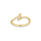 Stone and Strand 14K Yellow Gold Little Diamond Hug Ring Rear Image