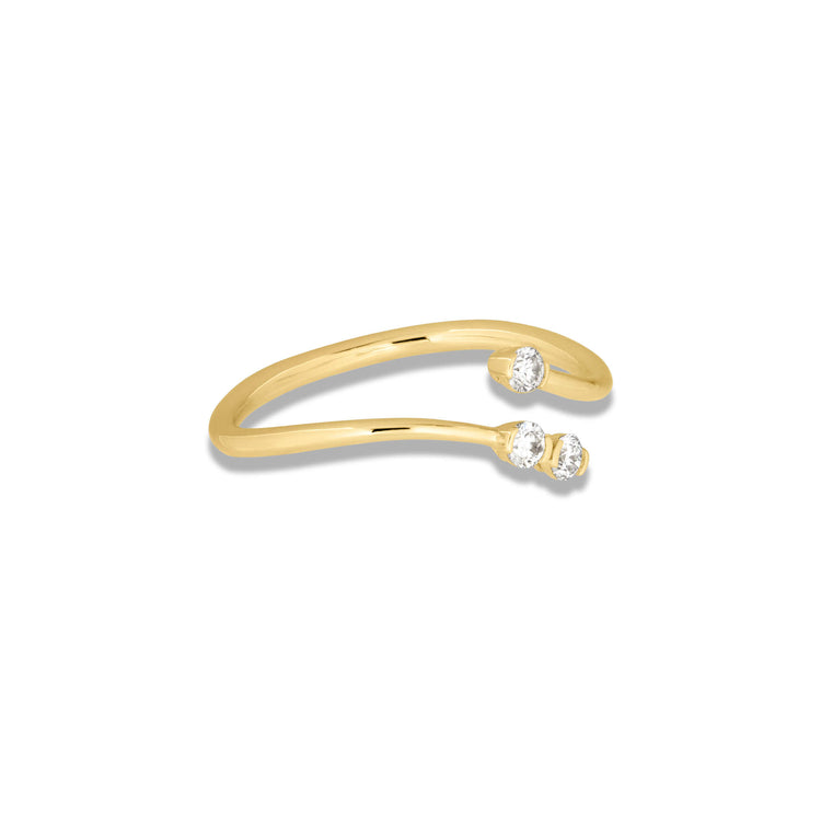 Stone and Strand 14K Yellow Gold Little Diamond Hug Ring Side Image