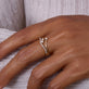 Image of 14K Yellow Gold Little Diamond Hug Ring with Stone and Strand Rings