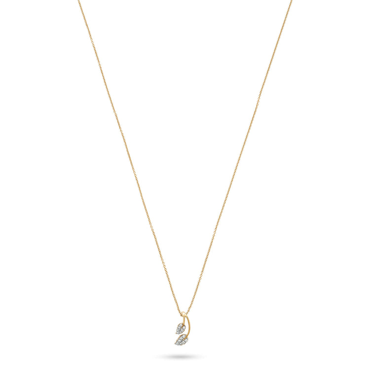 Stone and Strand 10K Yellow Gold Little Leaf Necklace Image