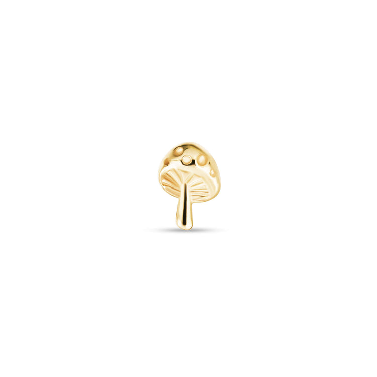Stone and Strand 14K Yellow Gold Little Shroomy Push Pin Flat Back Front Image