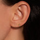Image of 14K Yellow Gold Little Shroomy Push Pin Flat Back on Models Ear