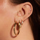 Image of 14K Yellow Gold Little Shroomy Push Pin Flat back with Stone and Strand Earrings