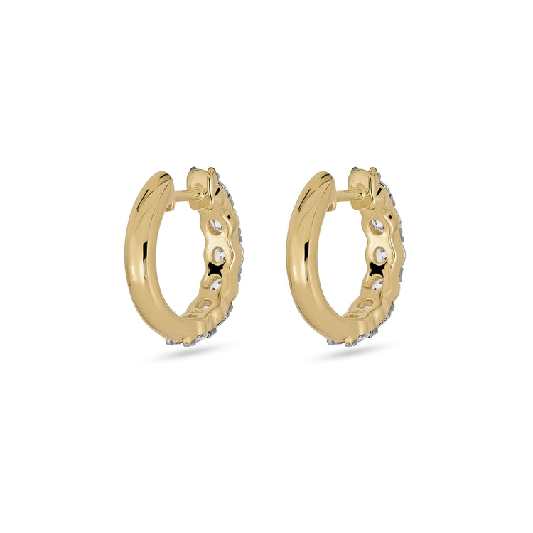 Stone and Strand 14K Yellow Gold Love After Dark LAB-Created Huggies Rear Image