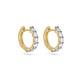 Stone and Strand 14K Yellow Gold Love After Dark LAB-Created Huggies Side Image