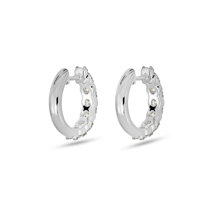 Stone and Strand Love After Dark LAB-Created Platinum Huggies Rear Image