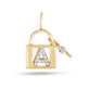 Love Lock Diamond Initial Charm