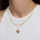 Image of 14K Yellow Gold Love New York Diamond Necklace with Stone and Strand Necklaces
