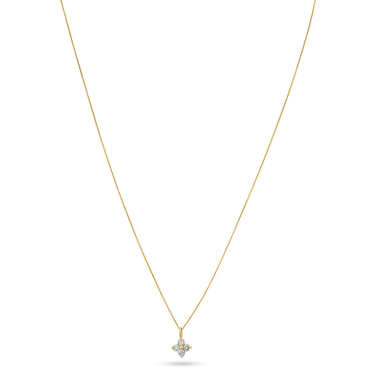 Stone and Strand 10K Yellow Gold Luckiest Clover Diamond Choker Front Image