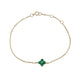 Stone and Strand 10K Yellow Gold Luckiest Clover Emerald Bracelet Front Image