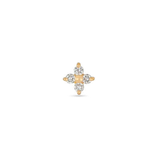 stone and strand LAB-Created Luckiest Clover Push Pin Flat Back