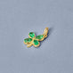 Stone and Strand 10K Yellow Gold Lucky Clover Emerald Charm Editorial Image