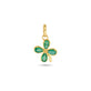 Stone and Strand 10K Yellow Gold Lucky Clover Emerald Charm Front Image