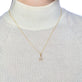 Image of 14K Yellow Gold LAB-Created Diamond Starfish Necklace on Models Neck