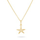 Stone and Strand 14K Yellow Gold LAB-Created Diamond Starfish Necklace Rear Image