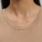 Image of 10K Yellow Gold Lucky Pearl Necklace with Stone and Strand Necklaces