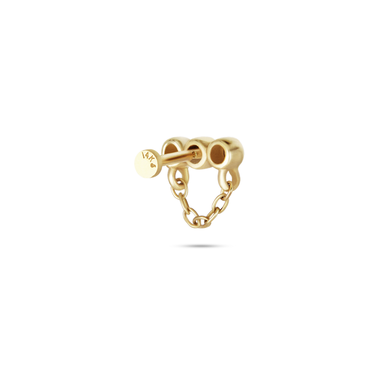 Lab-Created Bubble Up Chained Push Pin Flat Back