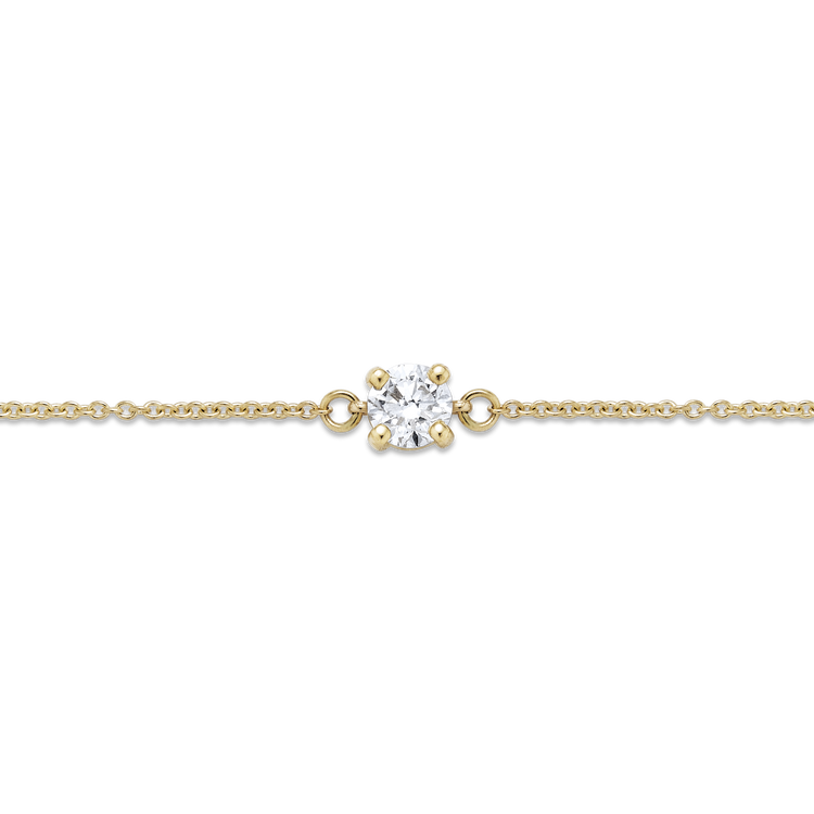 Stone and Strand 14K Yellow Gold 0.25CTW Lab-Created Daily Diamond Bracelet Close Up Image
