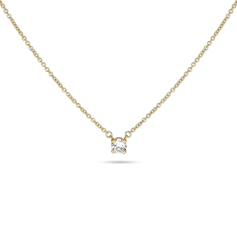 Stone and Strand 14K Yellow Gold 0.25CTW Lab-Created Daily Diamond Necklace Close Up Image