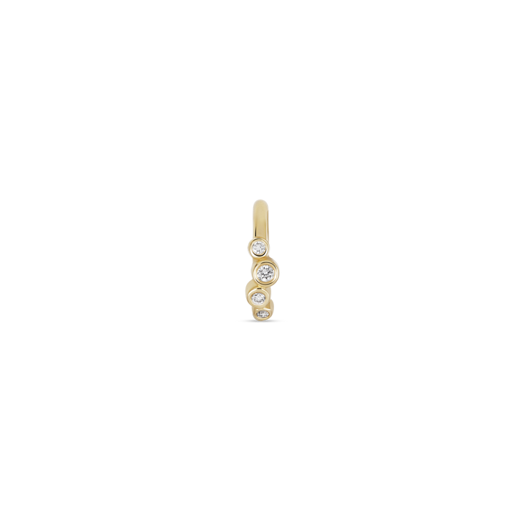 Stone and Strand 10K Yellow Gold Lab-Created Diamond Bubble Up Ear Cuff Front Image