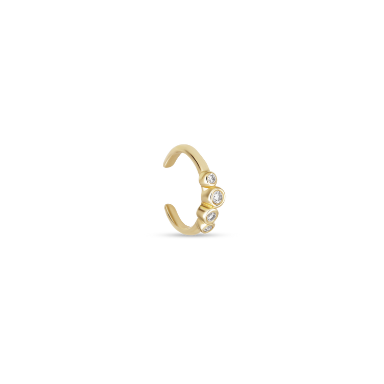Lab-Created Diamond Bubble Up Ear Cuff
