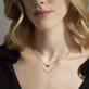 Image of 14K Yellow Gold Lab-Created Diamond Droplets Necklace with Stone and Strand Necklaces