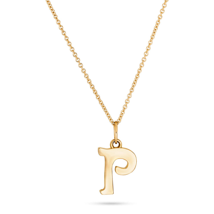 Stone and Strand 14K Yellow Gold Marais Gold Initial Necklace Close Up Image