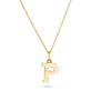 Stone and Strand 14K Yellow Gold Marais Gold Initial Necklace Close Up Image