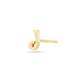 Stone and Strand 14K Yellow Gold Marais Gold Initial Stud Side Image