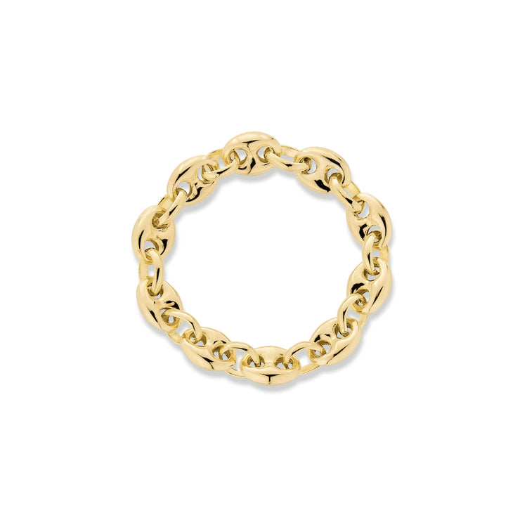 Stone and Strand 14K Yellow Gold Mariner Chain Link Ring Top Image