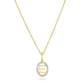 Stone and Strand 10K Yellow Gold Marquee Diamond Initial Necklace Close Up Image