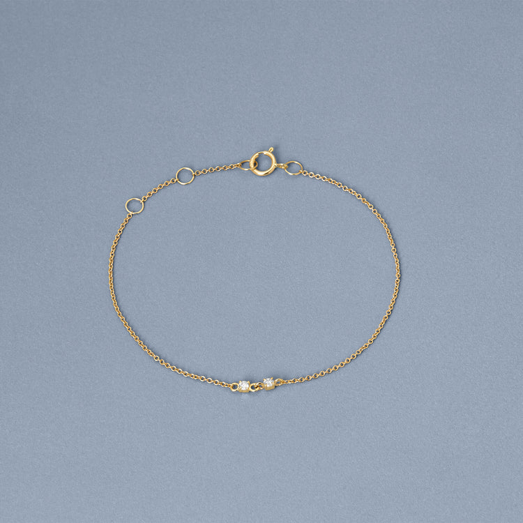 Stone and Strand 14K Yellow Gold Meaningful Diamonds Bracelet Editorial Image