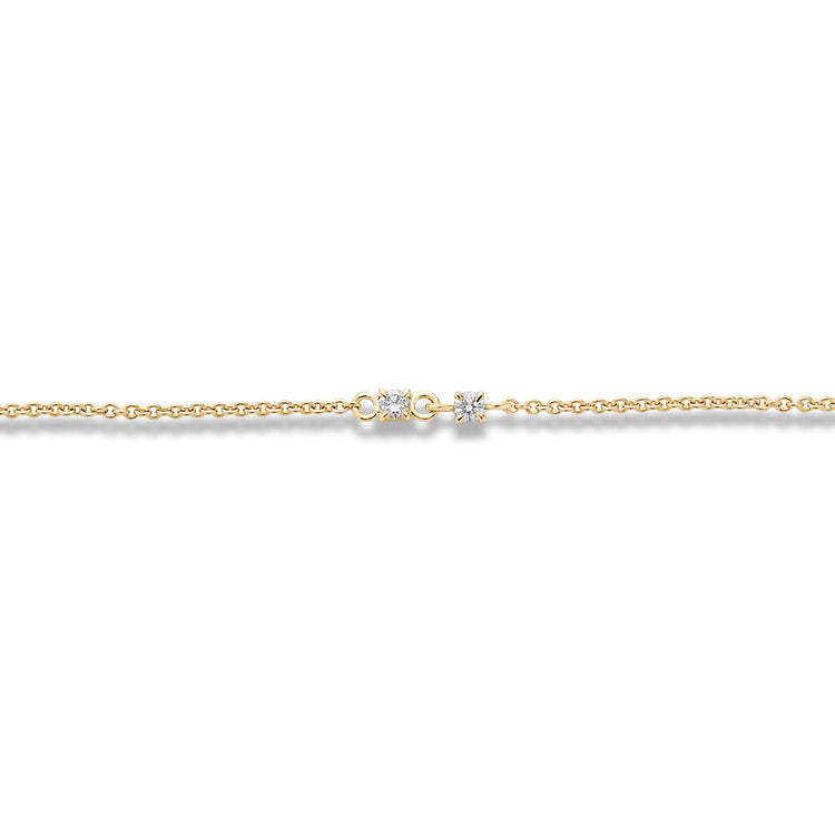 Stone and Strand 14K Yellow Gold Meaningful Diamonds Bracelet Close Up Image