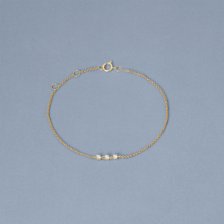 Stone and Strand 14K Yellow Gold Meaningful Diamonds Bracelet Editorial Image