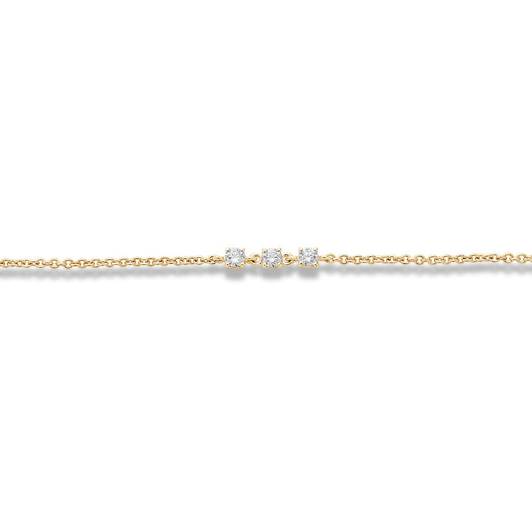 Stone and Strand 14K Yellow Gold Meaningful Diamonds Bracelet Close Up Image