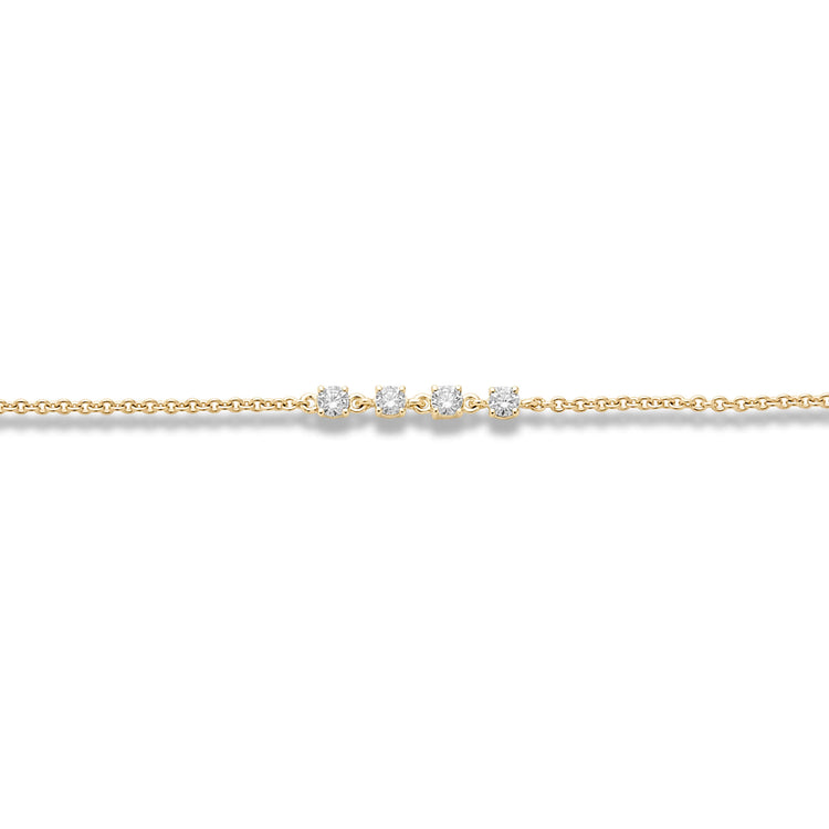 Stone and Strand 14K Yellow Gold Meaningful Diamonds Bracelet Close Up Image