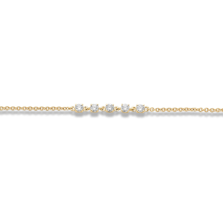 Stone and Strand 14K Yellow Gold Meaningful Diamonds Bracelet Close Up Image