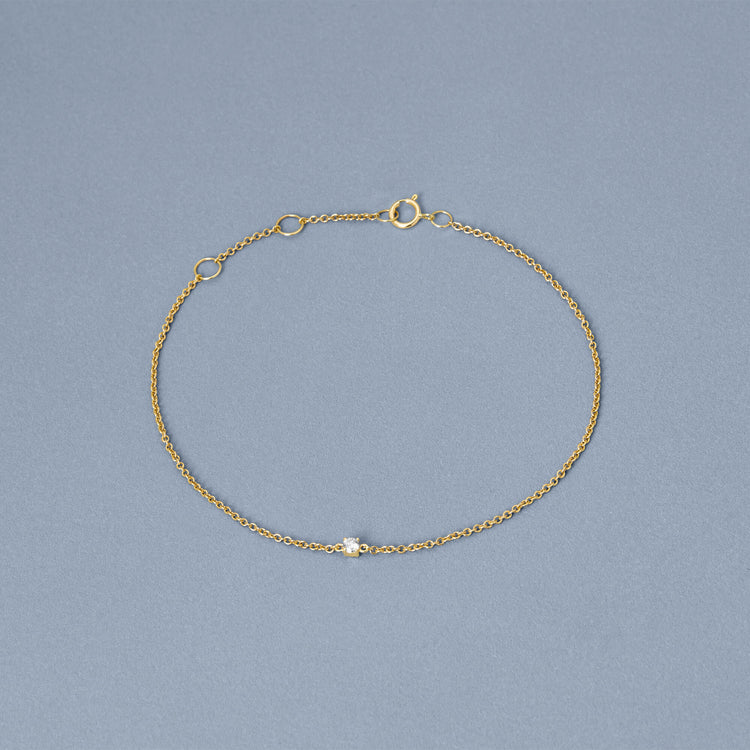 Stone and Strand 14K Yellow Gold Meaningful Diamonds Bracelet Editorial Image