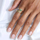 Image of 10K Yellow Gold Sapphire Raindrop Merge Ring with Stone and Strand Rings