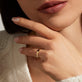 Image of 14K Yellow Gold Midnight Band 4mm on Models Hand