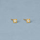 Stone and Strand 14K Yellow Gold Mini Clover Diamond Studs Editorial Image