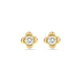 Stone and Strand 14K Yellow Gold Mini Clover Diamond Studs Front Image