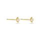 Stone and Strand 14K Yellow Gold Mini Clover Diamond Studs Side Image